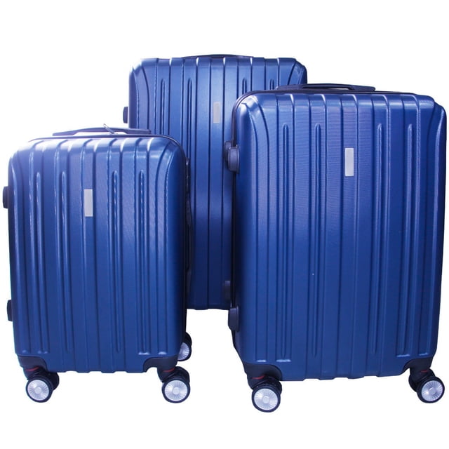 Juego 3 maletas Rack & Pack Set viaje Rigidas Azul 20 24 28 pulgadas