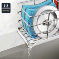thumbnail image 3 of 20*8.5*10cm,(Black Frame)Kitchen Sink Organizer - Sink Sponge Holder, Stainless Steel, Detergent and Soap Organizer, Bathroom Sink Rack, Sponges and D, 3 of 5