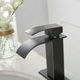 thumbnail image 4 of BWE Oil Rubbed Bronze Bathroom Faucet Modern Waterfall Single Hole Faucet for Bathroom Sink Single Handle Lavatory Bath Faucet, 4 of 8