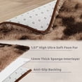thumbnail image 3 of FairOnly 6ft x 9ft Shaggy Area Rugs for Bedroom Living Room, Fluffy Rug Plush Decorative Rug for Indoor Home Floor Carpet, Brown, 3 of 6