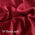 thumbnail image 3 of [Pillowcase]-Ultra Soft Brushed Microfiber Pillowcases Set, Cozy Machine Washable Bed Pillow Cases, Standard Size, Wine Red, 2 Piece, 3 of 8