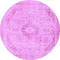 thumbnail image 1 of Ahgly Company Indoor Round Abstract Purple Modern Area Rugs, 5' Round, 1 of 4
