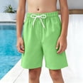 thumbnail image 4 of JUMEYU Boy's Swim Trunks with Compression Liner Kids Bathing Suit Beach Swimming Shorts Size 11-12 (Light Green,11-12 Years), 4 of 5