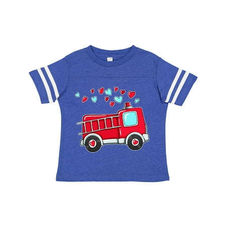 

Inktastic Valentine Fire Truck with Hearts Boys or Girls Toddler T-Shirt