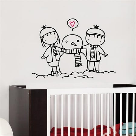ADzif P0515R70 Snowman Love- Wall Decal Color Print