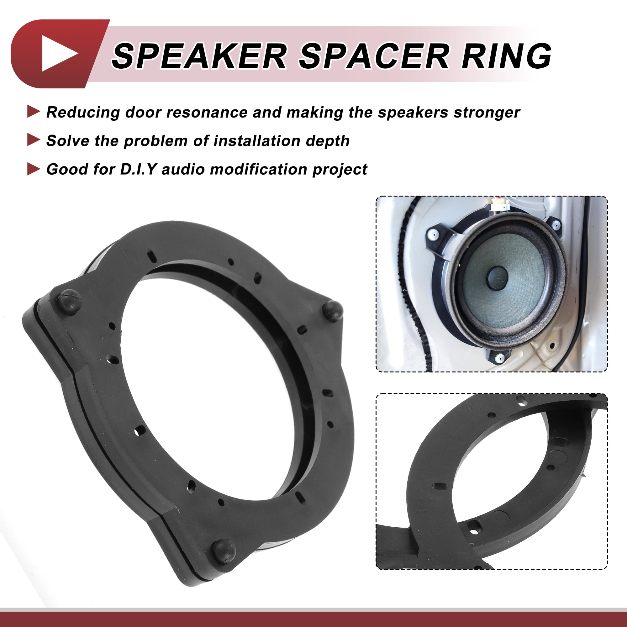 Unique Bargains 2Pcs Coaxial Speaker for Spacer Ring for BMW 230i 17-21 Front Doors