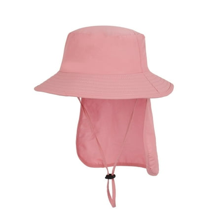 

YWDJ 18months-5years Kids Bucket Hat Kids Unisex Beach UV Protection Outdoor Essential Sun Cap Pink 54