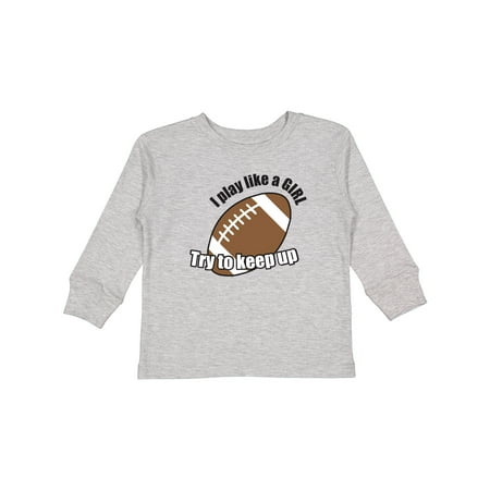 

Inktastic Football - Like a Girl Gift Toddler Toddler Girl Long Sleeve T-Shirt