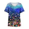 thumbnail image 4 of Women Casual Tops Cotton Womens T Shirts Loose Fit Women's Summer Tops, Tees & Blouses, 4 of 6