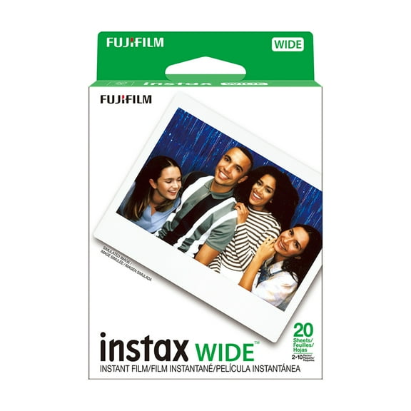Fujifilm 20-Pack Instax Wide Instant Color Print Film, ISO 800