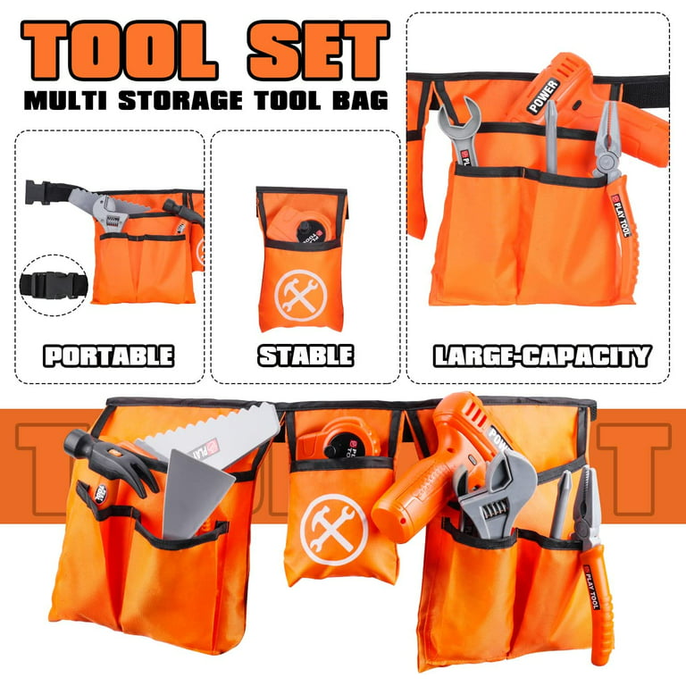 TOY Life Kids Tool Set with Kids Tool Belt, Toddler Tool Set with Electric  Toy Drill, Construction Tool Set for Kids Halloween Pretend Play Tools, Toy  Tools for Kids Ages 3 4