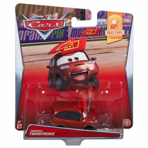 Disney Pixar Cars Timothy Two Stroke Race Fan 1:55 Diecast Cars 