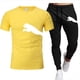 thumbnail image 1 of 2022 Verano Nuevo Camiseta De Hombre + Pantalones Traje De Deportes Marca Logo Impresión Casual Moda Algodón Ropa De Manga Cortapangjing, 1 of 4