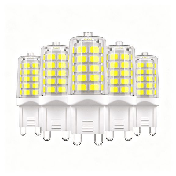 HIBIBUD G9 Led Bulb 4W 40 Watt Equivalent Halogen 6000K Daylight 5 Pack | Chandelier Light Bulbs T4 G9 Bi-Pin Base for Crystal Chandelier Home Lighting 360 Degree Angle 120V Non-Dimmable