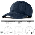 thumbnail image 6 of Men Women Baseball Cap-Low Profile Adjustable Washed Cotton Golf Dad Hat, 6 of 6