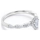 thumbnail image 3 of JeenMata Anillo de Compromiso con Pavé de Semi Infinito y Diamante Talla Pera de 0,5 Quilates, Engaste de Halo de 3 Puntas, Oro Blanco de 10 K, 3 of 6