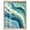 Blonde Frame, variant on Blue Green Abstract Agate II Shadowbox Print Teal Abstract Art by Art Remedy, White Frame, 30 x 36