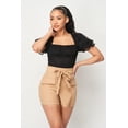 thumbnail image 2 of Luxe Polkadot Stretch Mesh Puff Sleeve Bodysuit S, 2 of 13