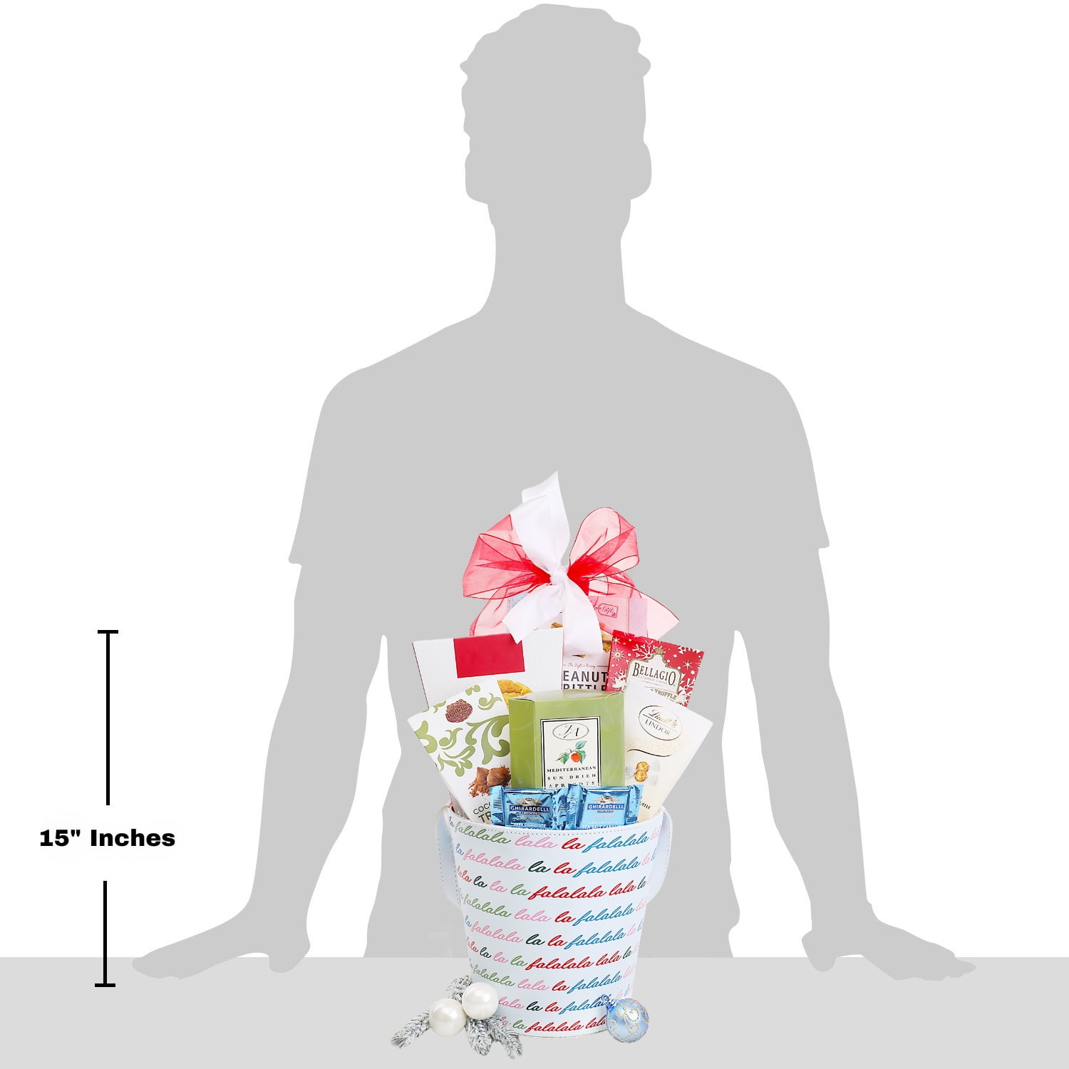 Alder Creek Gift Baskets Fa La La Gift Pail (8 Items Per Gift)