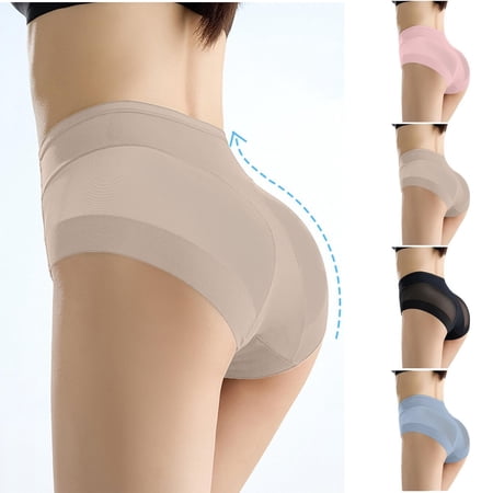 Oksale Womens Tummy Control Underwear Seamless Butt Lifting Soft Breathable Comfy Shapewear Panties Sexy Underpants Beige L