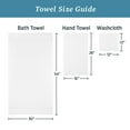 thumbnail image 3 of WelHome 100% HYGROCOTTON® 6-Piece Textured Soft Towel Set, White Towels Set, 550 GSM, 2 Large White Bath Towels 30" x 56", 2 Hand Towels, 2 Washcloths, Absorbent & Soft White Bathroom Towels, 3 of 12