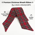 thumbnail image 5 of Christmas Wreath Sash for Front Door Red and Green Buffalo Check Plaid Wreath Sash for Embroidery Monogram, Garland Ribbon Accessories, Xmas Party Yard Doorway Indoor Outdoor Wall, 5 of 10