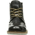 thumbnail image 2 of Crevo Mens Wingtip Brogue Dress Boardwalk Lace up Casual Boots - Ankle Boots -Black 11 m, 2 of 7