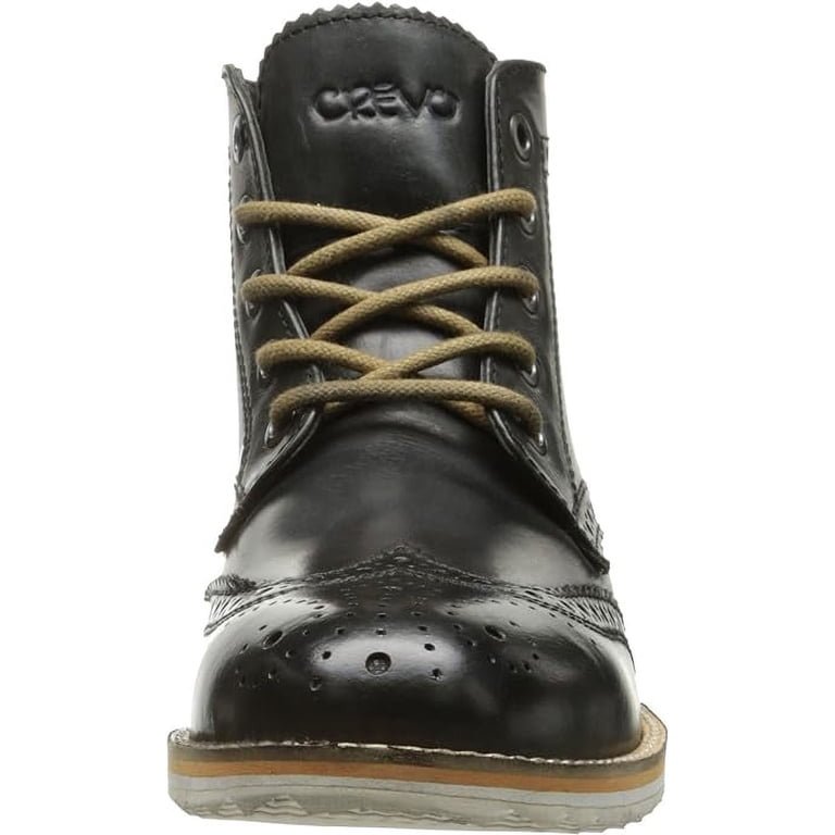 Crevo Mens Wingtip Brogue Dress Boardwalk Lace up Casual 