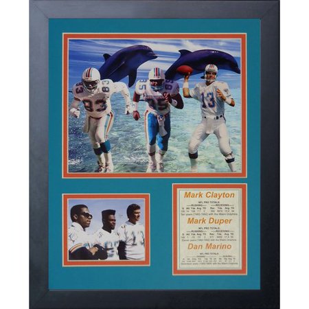 Legends Never Die Miami Dolphins 1980's Big 3 Framed Memorabili