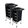 thumbnail image 1 of Carrito Auxiliar Alemine Negro Estética/Belleza 4 Cajones 83cm Eo Safe Imports Negro, 1 of 5