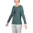 thumbnail image 1 of Maillot à Manches Longues en modal Doux et Confortable pour Femmes avec Imprimé Graphique, 1 of 4