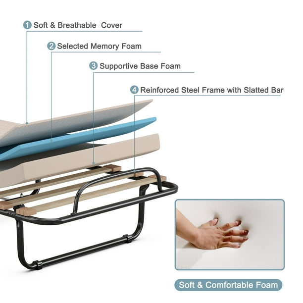 Portable memory foam bed hot sale