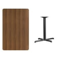 thumbnail image 3 of Flash Furniture 30'' x 48'' Rectangular Walnut Laminate Table Top with 24'' Round Table Height Base, 3 of 3