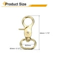 thumbnail image 2 of Uxcell 8 Pack Swivel Snap Hook, 20mm(3/4") Trigger Snap Heavy Duty Metal Lobster Claw Clasp Lanyard Clips for Straps Bags Belting Leathercraft, Light Gold, 2 of 6