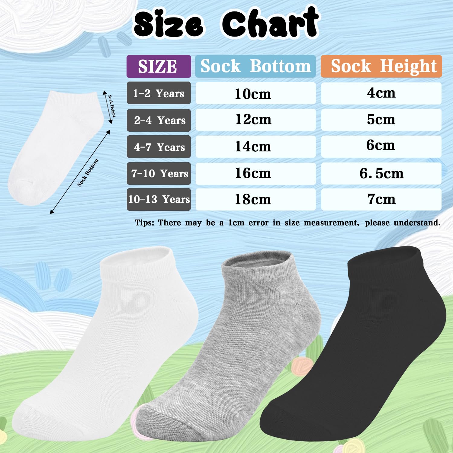 ELUTONG Kids Ankle Socks, 20-Pair Pack photo 7