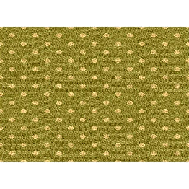 Ahgly Tapis Rectangulaire Lavable en Machine Intérieur Transitionnel Jaune Foncé Vert, 5 Pieds x 7 Pieds
