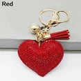 thumbnail image 2 of Trayknick Romantic Dazzling Rhinestone Love Heart Charm Pendant Fringe Keychain Keyring Red, 2 of 13