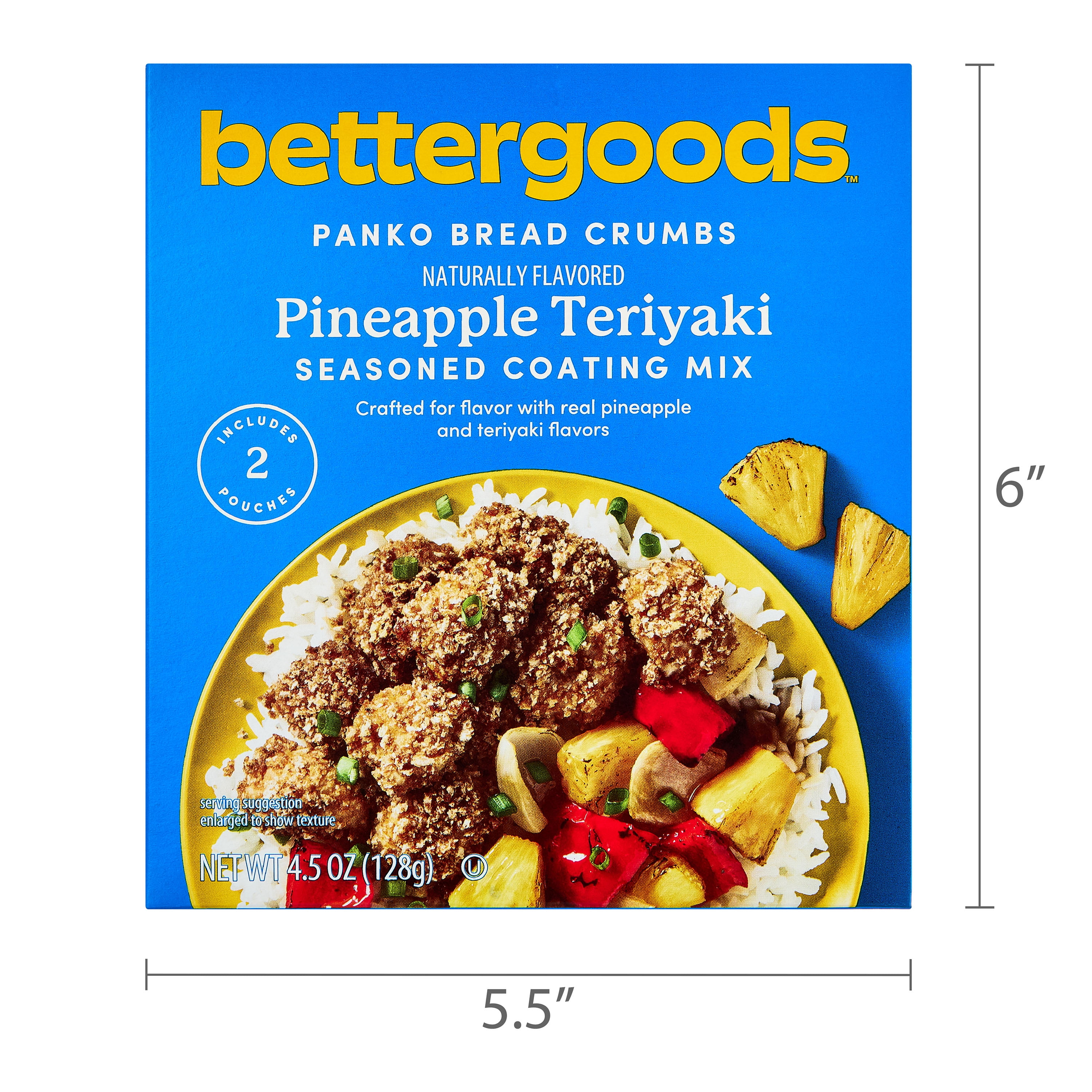 bettergoods Pineapple Teriyaki Panko Bread Crumbs Seasoned Coating