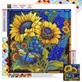 thumbnail image 1 of Pintura de diamante 5D DIY, taladro cuadrado completo, Kit de vidrieras de flores, decoración del hogar, 1 of 9