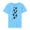 Sky Blue, variant on Hrsba Shirts for Women,Ladies Short Sleeve Crewneck Pullover Print Casual Summer Blouse Tops