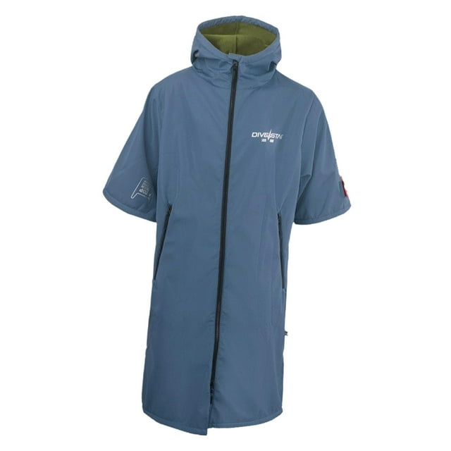 jinwen Parka de Bain Imperméable Plage Surf Coupe-Vent Veste Poncho de Surf Coupe-Vent Bleu