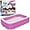 Pink, variant on Inflatable Swimming Pool with Built-in Air Pump (Pink, Medium - 82.6" x 59" x 23.6") - for Kids & Adults - Self Inflating Blow Up - Family & Kiddie Pool