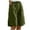 A-Green75, variant on Women's Wide-Leg Shorts Button Front Elastic Waistband Pocketed Summer Trousers Solid Color Minimalist Beach Bottoms