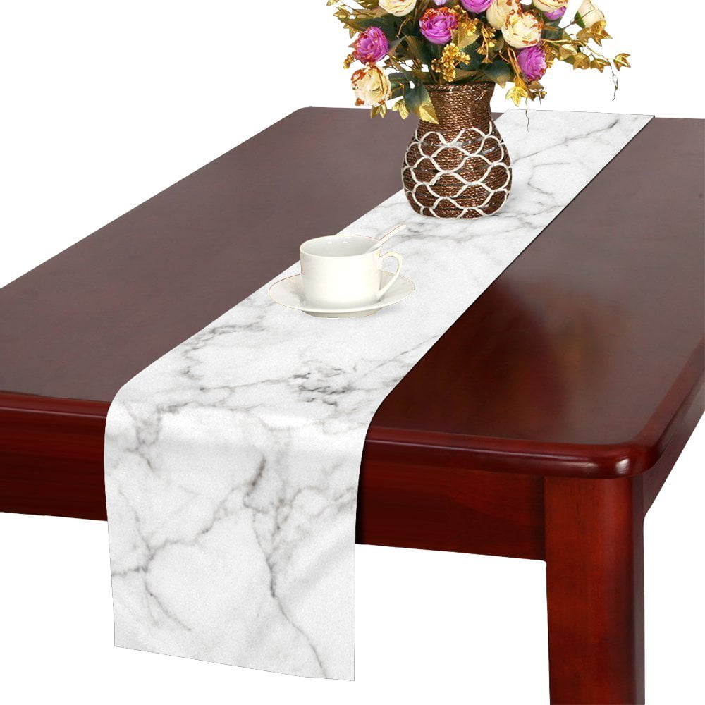 Yusdecor Antique White Marble Stone Table Runner Home Decor For Kitchen Dining Wedding Party 16x72 Inch Walmart Canada