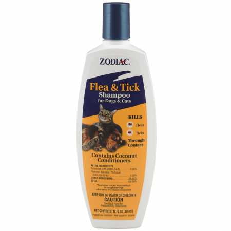 Zodiac Flea & Tick Shampoo for Dogs & Cats (12 oz)
