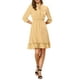 thumbnail image 1 of INSPIRE CHIC Vestido A-Line de Chifón con Mangas 3/4 y Volantes en el Dobladillo L Khaki, 1 of 8