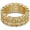 Yellow Gold, variant on 14K Gold Double-Row Inlaid Moissanite Ring, Men's Hip-Hop Style Ring, A Dual Row Statement for Bold Personalities,Gifts for Dad