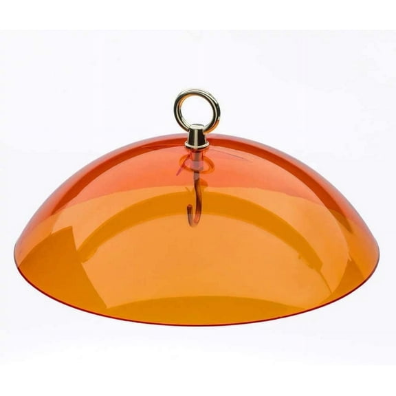 Birds Choice 10" Color Pop Collection Protective Dome Cover for Hanging Bird Feeders, Orange