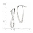thumbnail image 2 of Auriga Fine Jewelry 10K White Gold Twisted Hinged Hoop Earrings for Women, 2 of 6