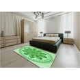 thumbnail image 5 of Ahgly Company Machine Washable Indoor Rectangle Transitional Jade Green Area Rugs, 4' x 6', 5 of 7